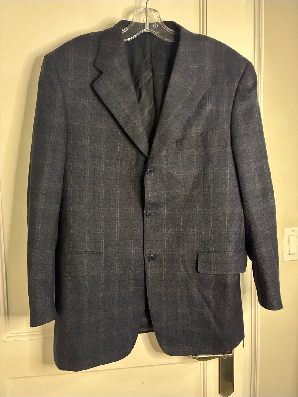 Canali x Harry Rosen Men's Wool Cashmere Plaid Blazer 52R / 42R 🐑